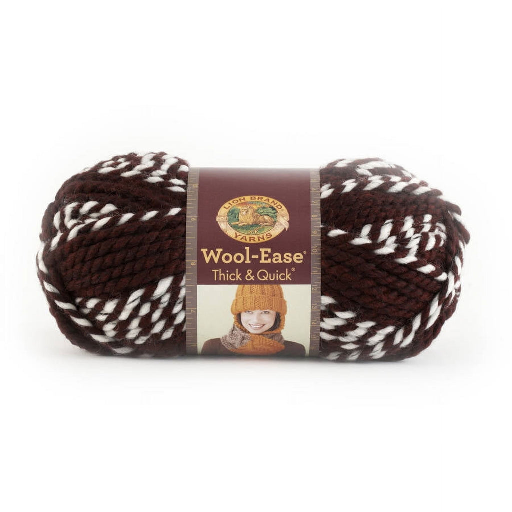 Lion Brand Yarn Wool-Ease Thick & Quick Fisherman Super Bulky Acrylic Wool Blend Yarn