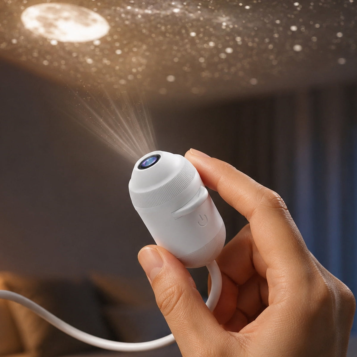 2026 NEW HD Smart Dynamic 5D Holographic Night Light Projector, 2-in-1 Galaxy Star & Ocean Ceiling Projector with 1 HD Films, 360° Flexible USB Powered Ambient Light for Bedroom & Room Decor