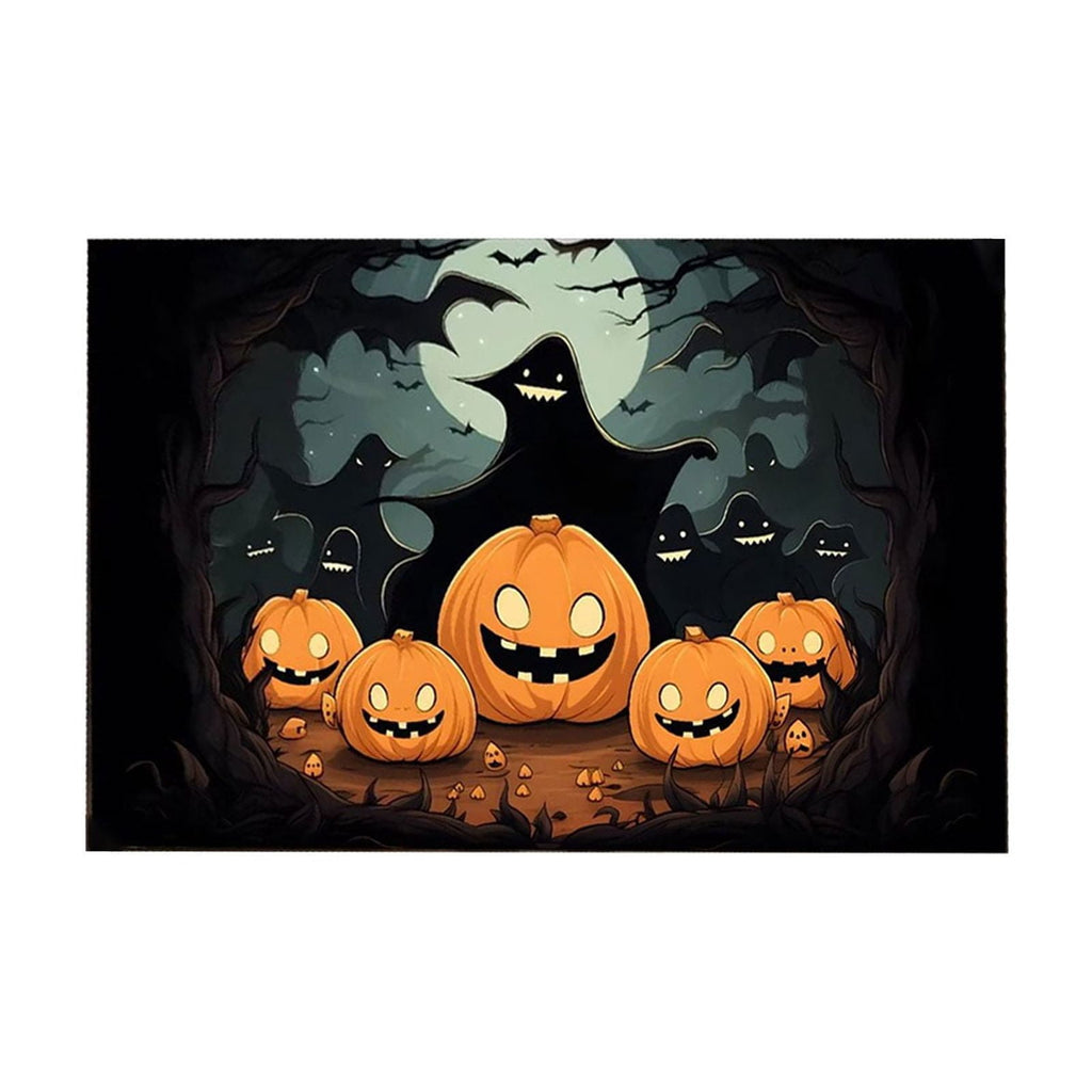 Vggrvlo Under5 Halloween Kitchen Rugs Mats for Floor Non Slip Extra Thick Chenille Door Mat Machine Washable Bath Mats Halloween Decorations