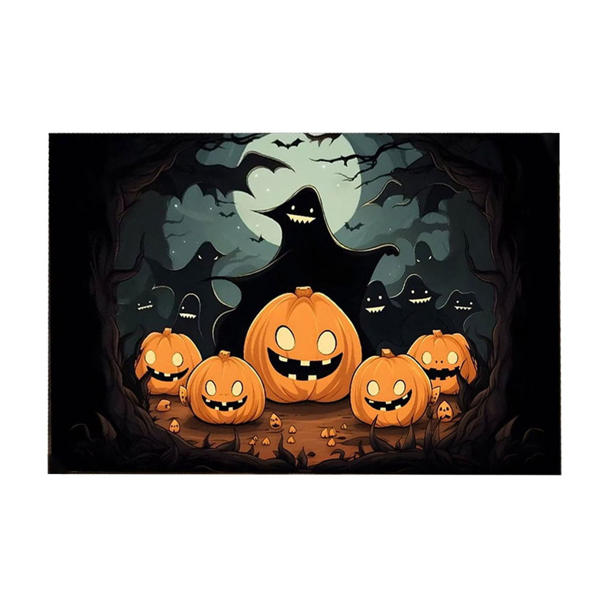 Vggrvlo Under5 Halloween Kitchen Rugs Mats for Floor Non Slip Extra Thick Chenille Door Mat Machine Washable Bath Mats Halloween Decorations