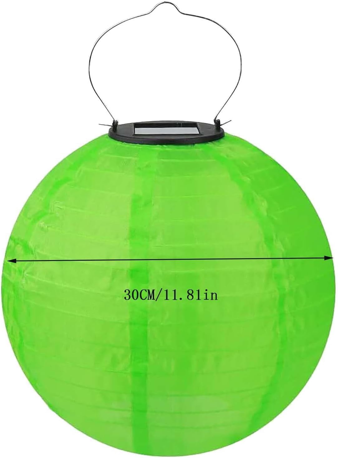 POPUQS White Solar Powered Outdoor Hanging Lanterns, Chinese Traditional 12 Inch