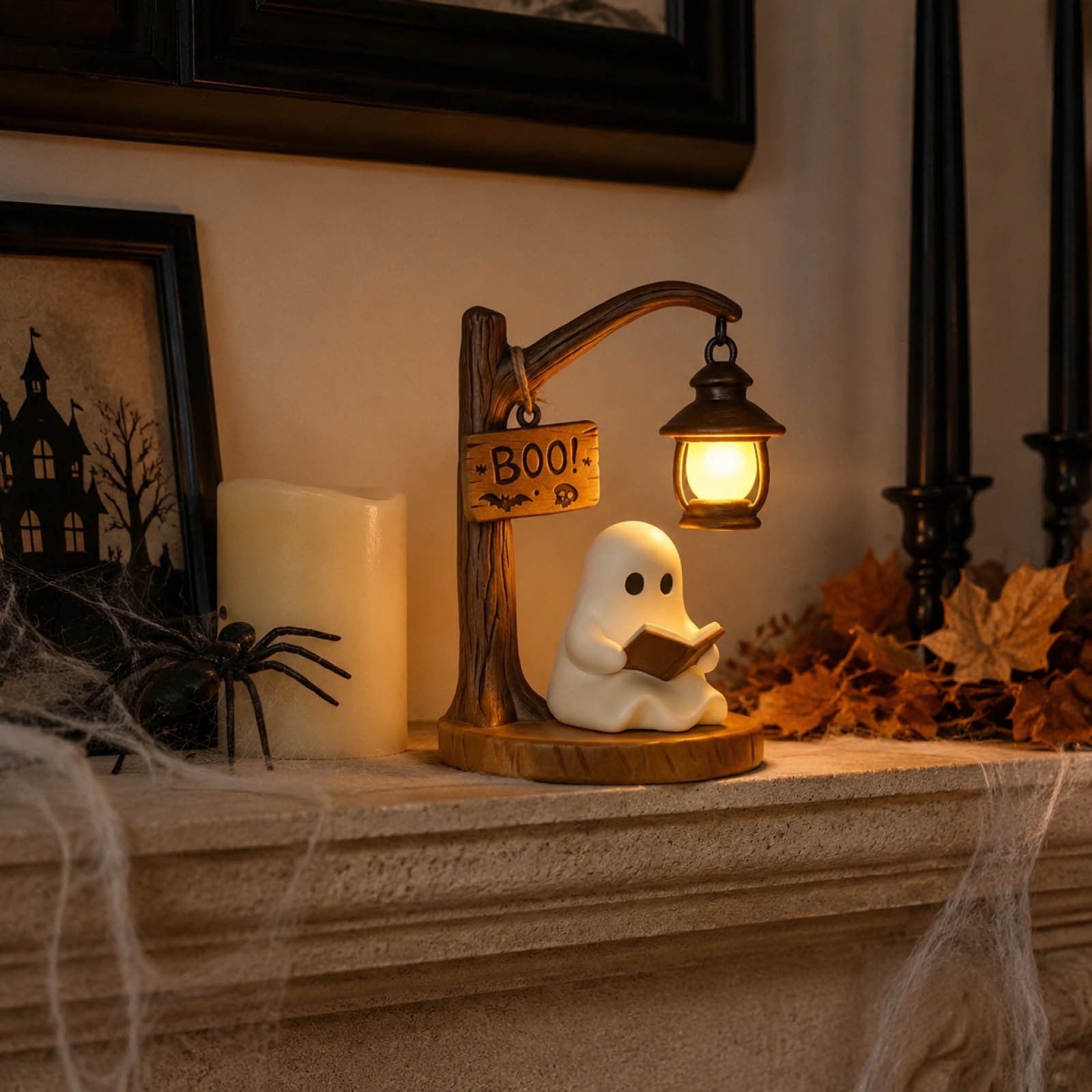 XGFHYJEH Halloween Decorations LED Candle Lights, 3pc Pumpkin Lantern, Halloween Indoor Decor, Halloween Table Decoration Ornament for Home Room Party