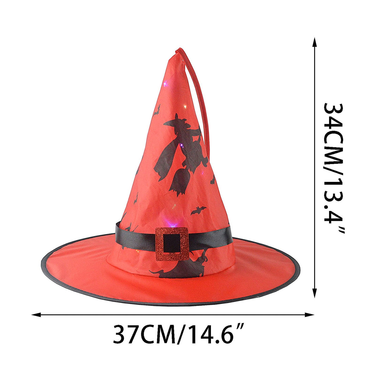 OAVQHLG3B Halloween Decorations Witch Hat Lights, Halloween LED Hanging Lighted Glowing Witch Hats Battery Operated String Lights for Outdoor Indoor Yard Tree Garden Party Décor