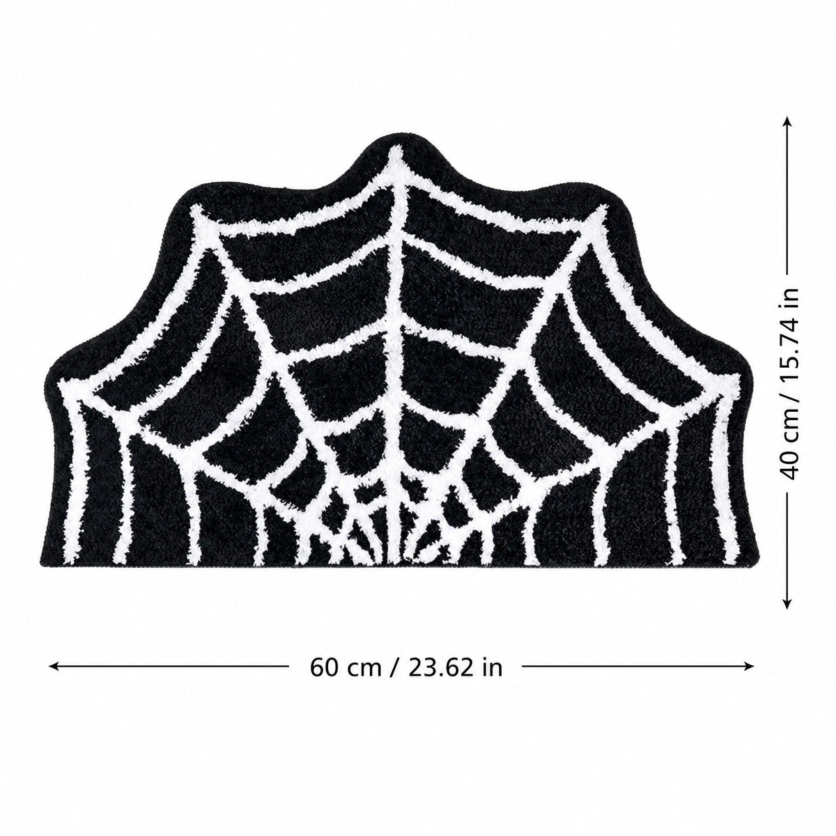 Halloween Rug, Spiderweb Floor Mat, Non-Slip Soft Pile Halloween Decoration Carpet for Non-Slip Indoor/Outdoor Doormat For Party Decoration