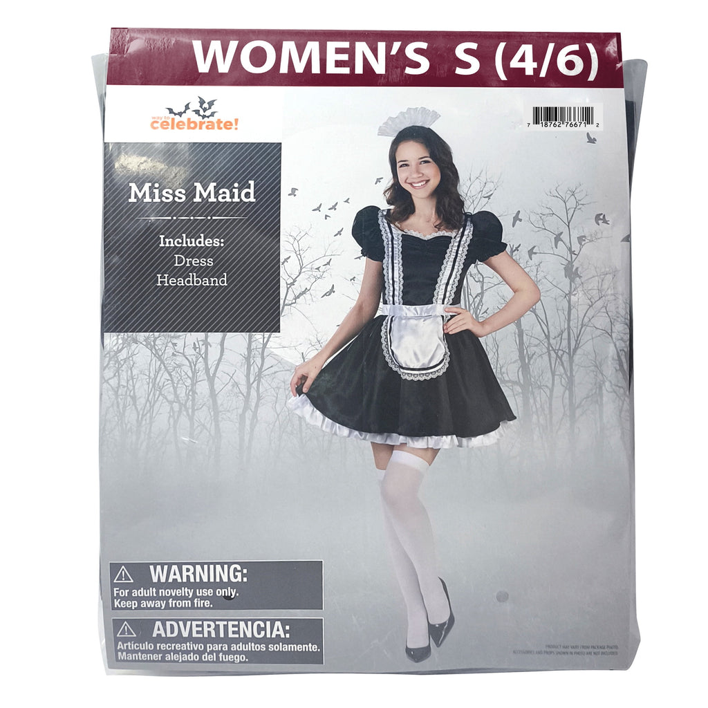 Miss Maid Halloween Costume for Adults, Women's Size L (12/14), by Way to Celebrate