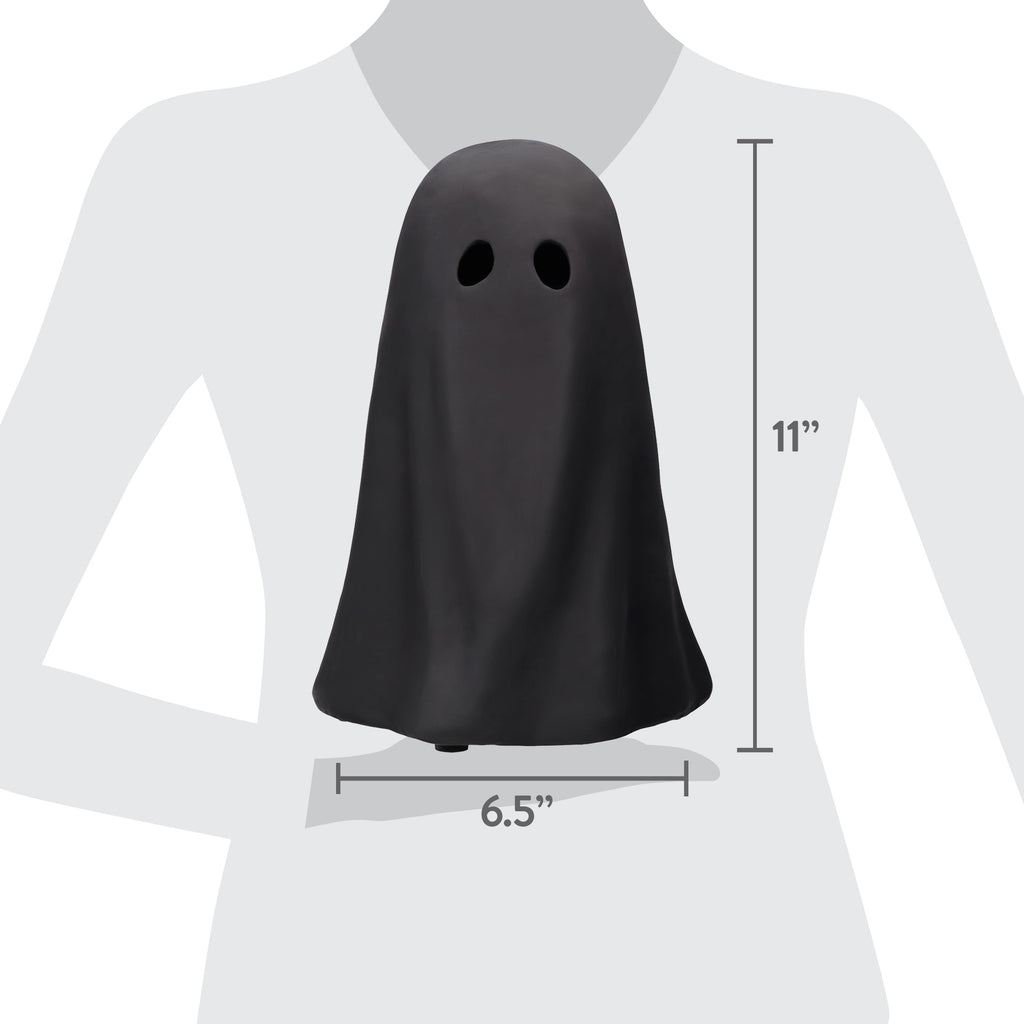 Paper Mache Ghost Decoration, Black, 11", Halloween by Way To Celebrate