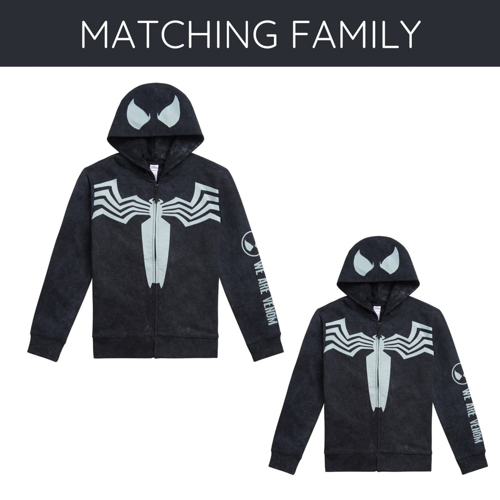 Marvel Spider-Man Little Boys' Cosplay Fleece Zip-Up Hoodie Miles Morales Black