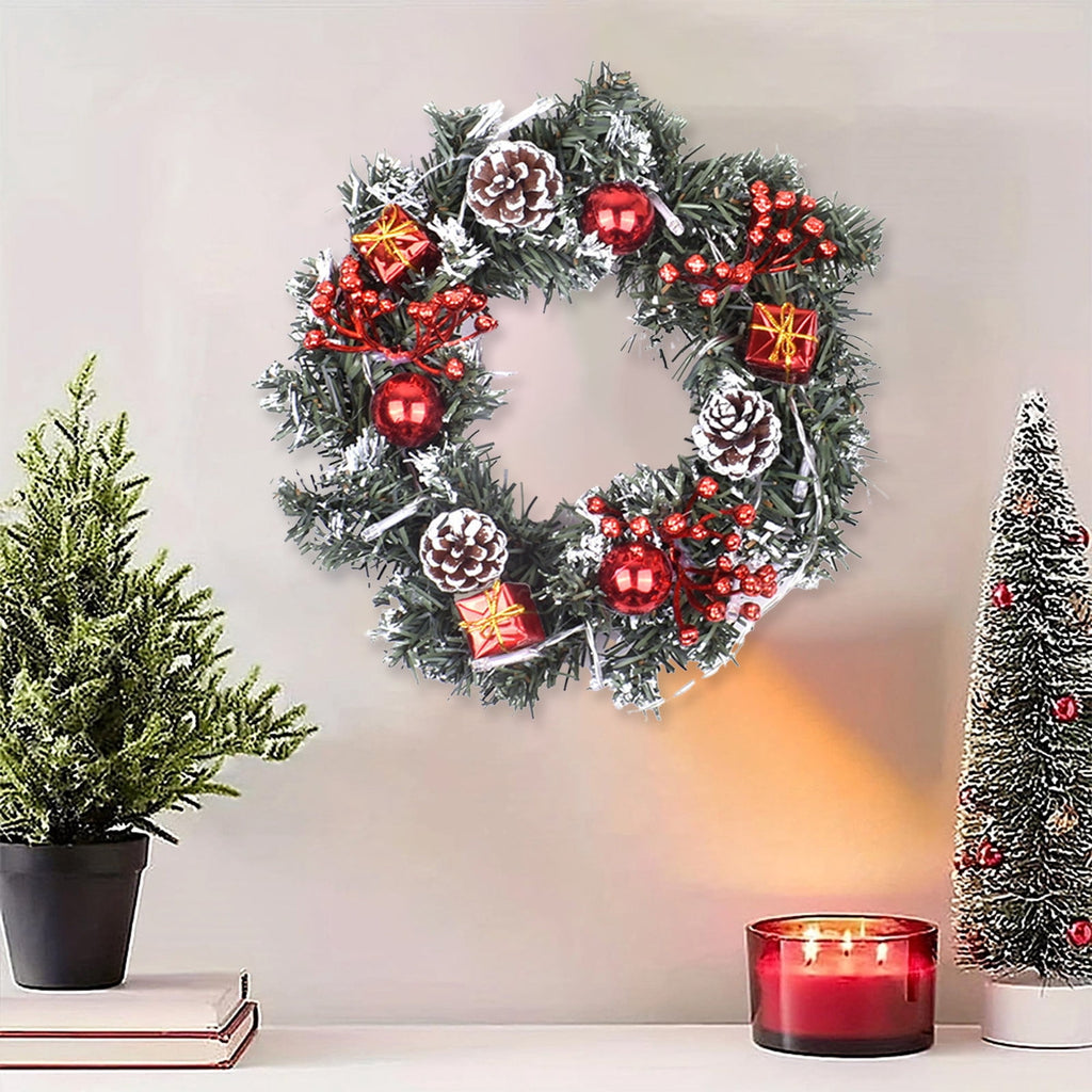 Btomtd Diameter 8" Pumpkin Skull Wreath Halloween Decor Acrylic Round Disk Hanging Ornament with Garland for Front Door Window, B