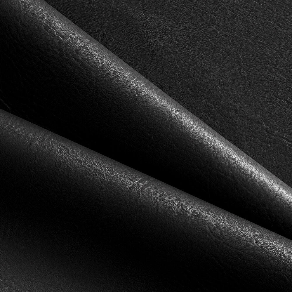Ottertex 54" Vinyl 100% Polyester Faux Leather Craft Fabric By the Yard, Black