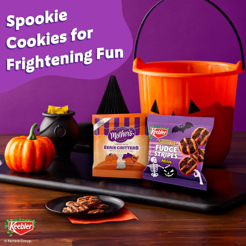 Keebler Trick Or Sweet Treat Variety Pack, Spookie Fudge Stripes Minis & Mother’s Eerie Critters, 30 Ct, 15 oz