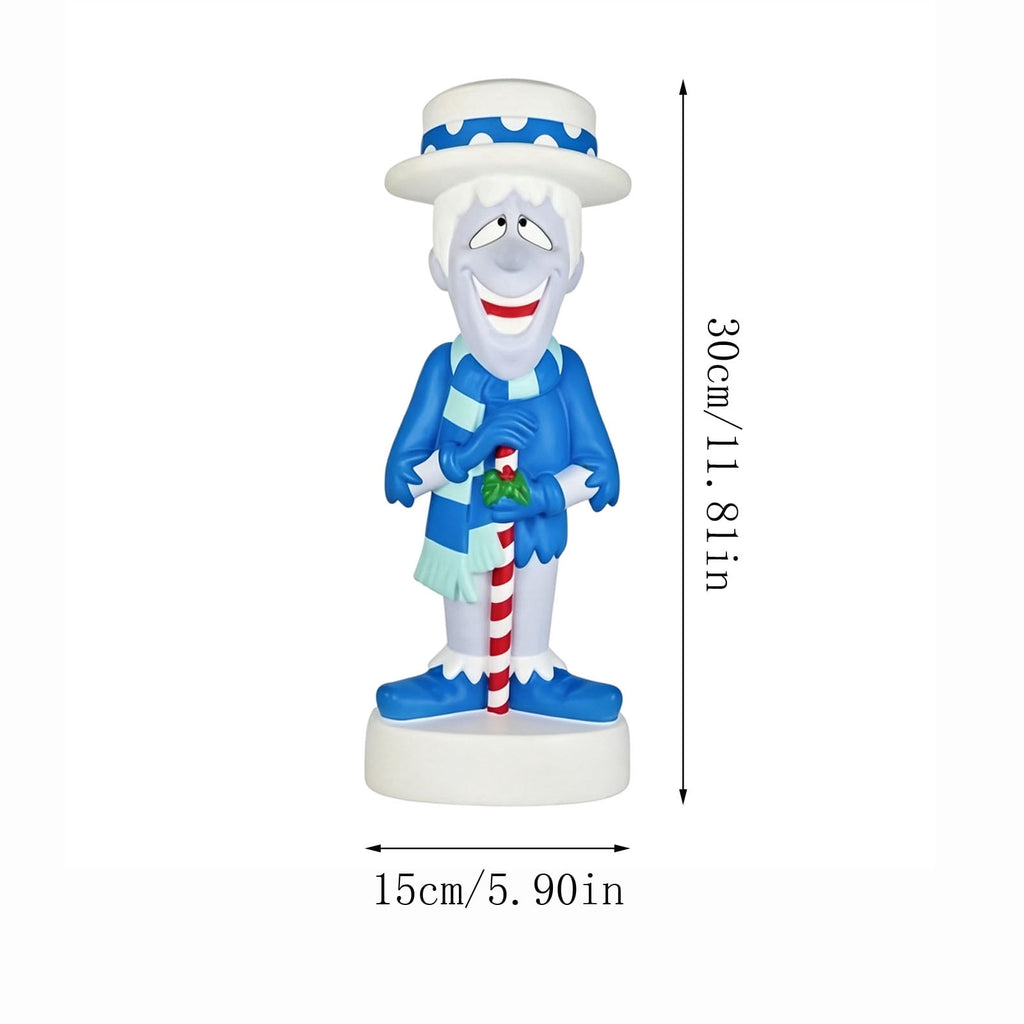 11.8" Heat and Snow Miser Light Up Figure Ornaments, Christmas Tabletop Decor LED Light, Light-Up Desktop Figurine for Home Room Christmas Decorations