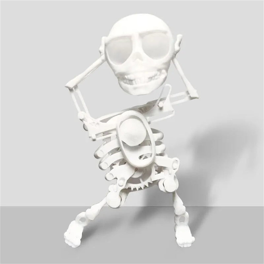 Skeleton Wind Up Toy - Dancing Swinging Mechanical Figure, Clockwork Animated Halloween Decoration, BPA-Free Plastic No Battery Needed Kids Room Decor