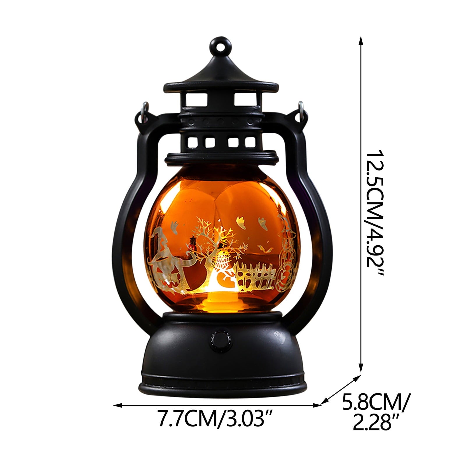 NSESSHome Halloween Pumpkin Lantern with LED, Portable Jack-O-Lantern for Halloween, Vintage Halloween Lamp Handheld Lantern Oil Lamp for Halloween Decorations Indoor and Outdoor