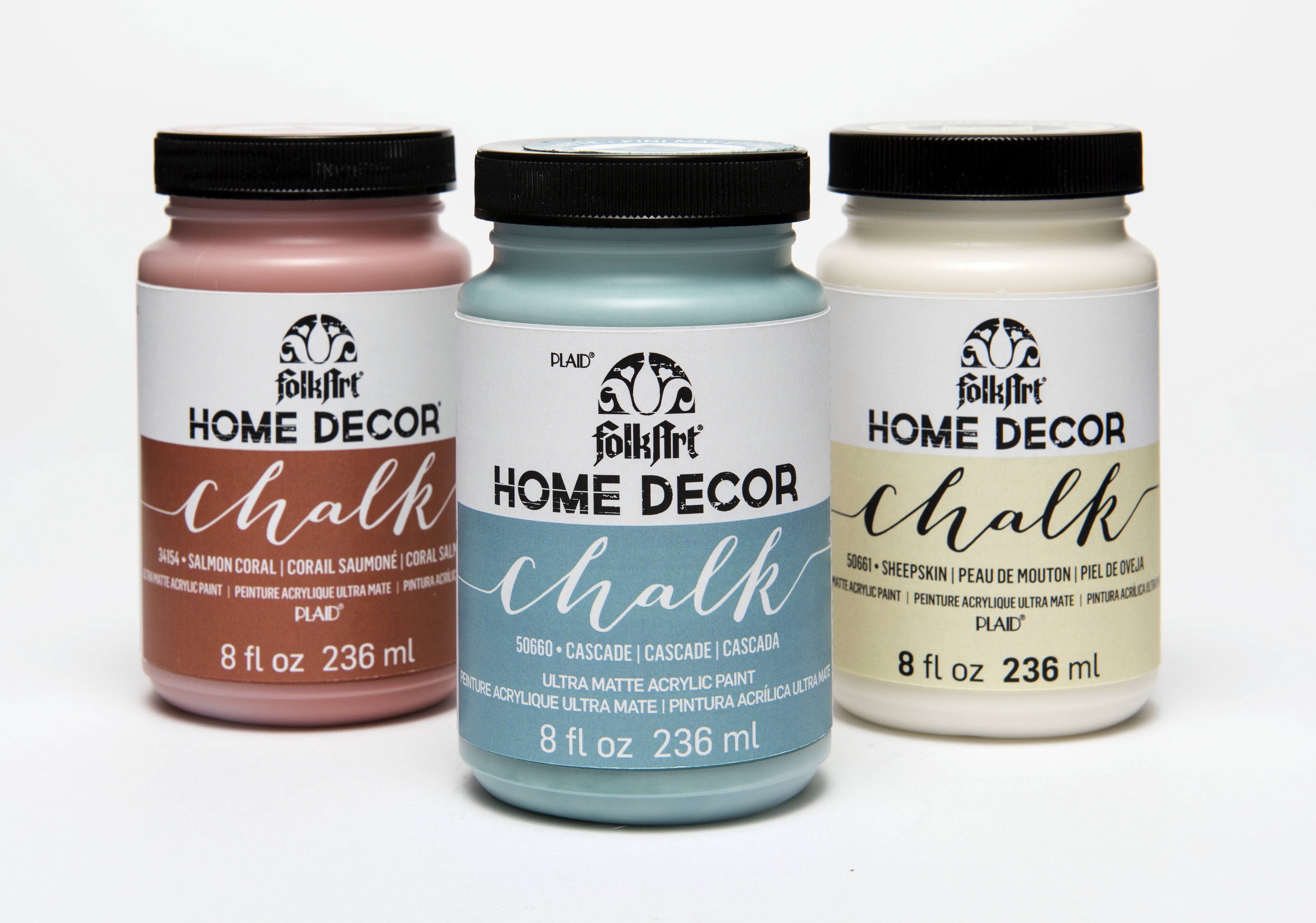 FolkArt Home Décor Chalk Acrylic Craft Paint, Sheepskin, Ultra Matte Finish, 8 fl oz