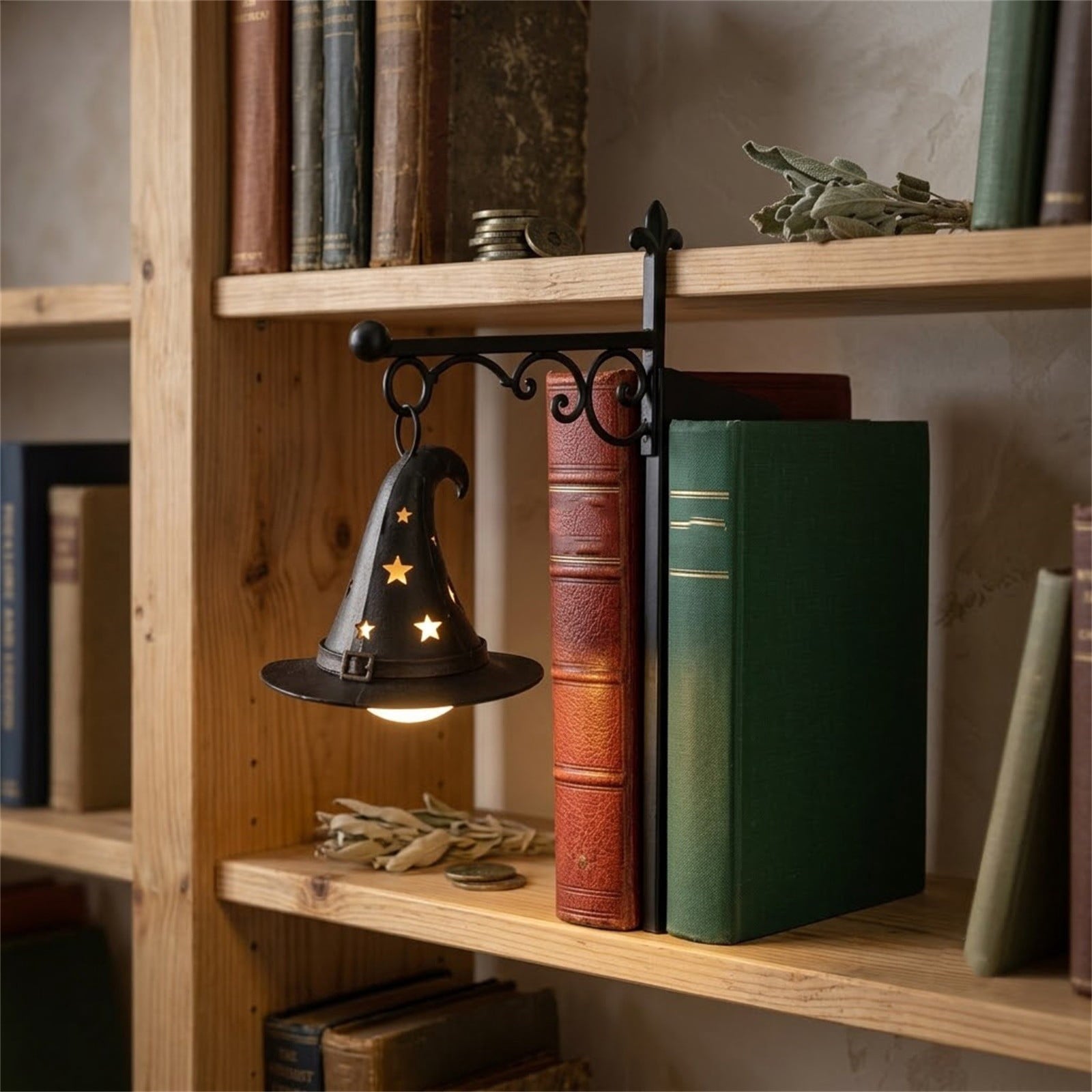 Halloween Ghost Library Lantern Decorative Bookshelf Lighting, Reading Book Shelf Lights for Study Reading Corner Home Library Gift for Book Lovers Bookworms