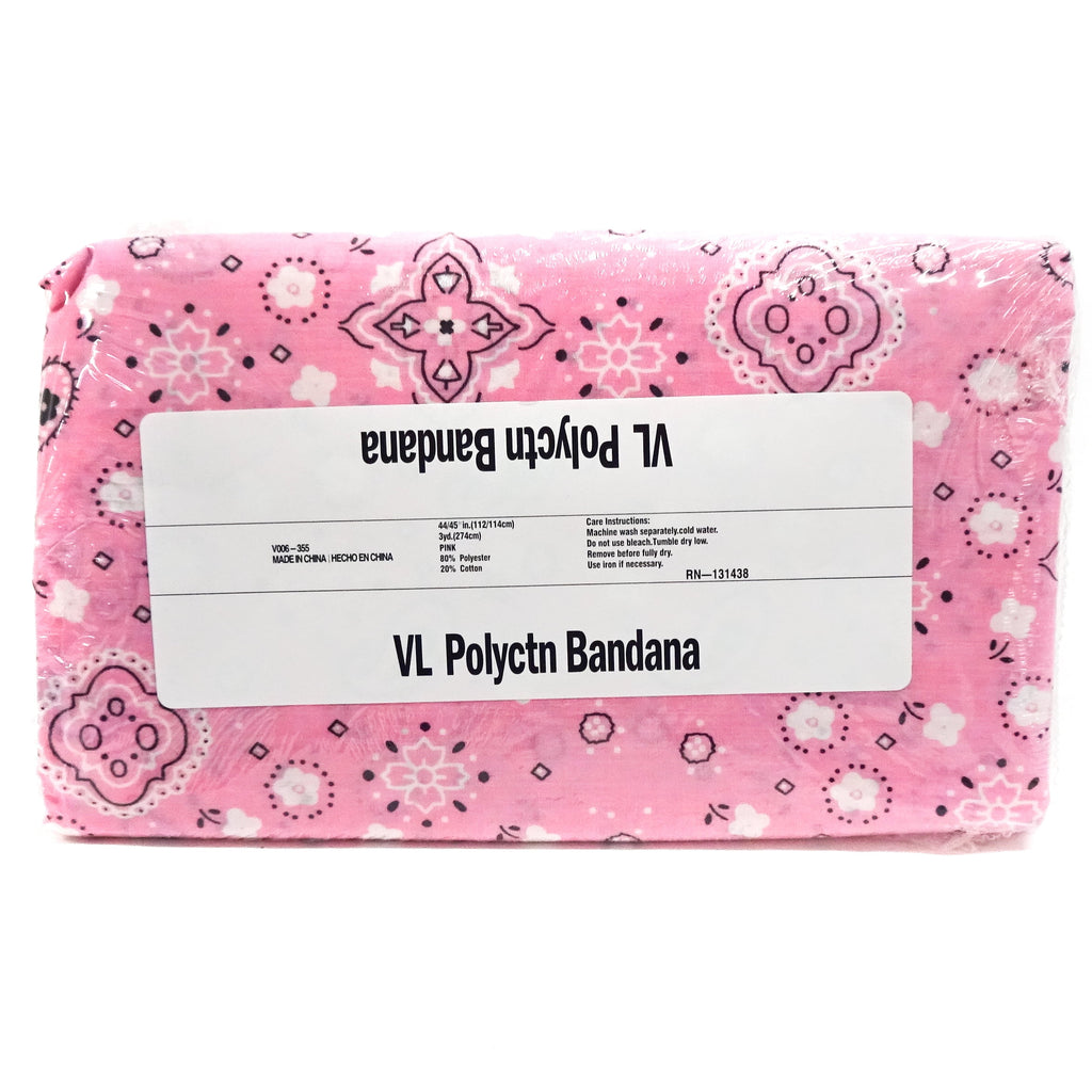 Shason Textile 44" x 3 yd Cotton Polyester Blend Printed Craft Fabric, Pink