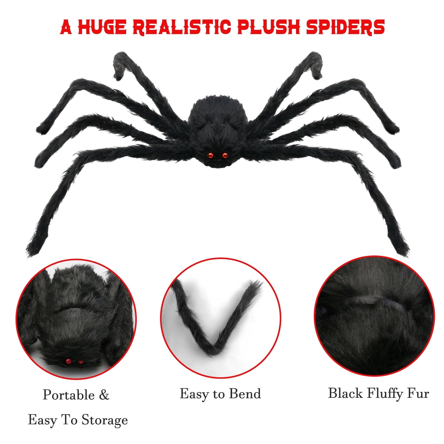 Innens 11.8ft Halloween 144 LED Purple Spider Web Lights with 35" Giant Spider Light up Cobweb Halloween Decorations for Indoor Ourdoor Garden Yard Home Patio (Black, 1Pc)