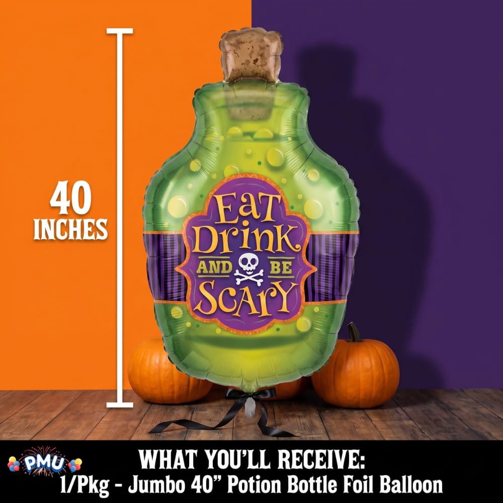 PMU Halloween Flying Ghost 24 Inch Mylar-Foil Balloon (10/pkg) Pkg/1