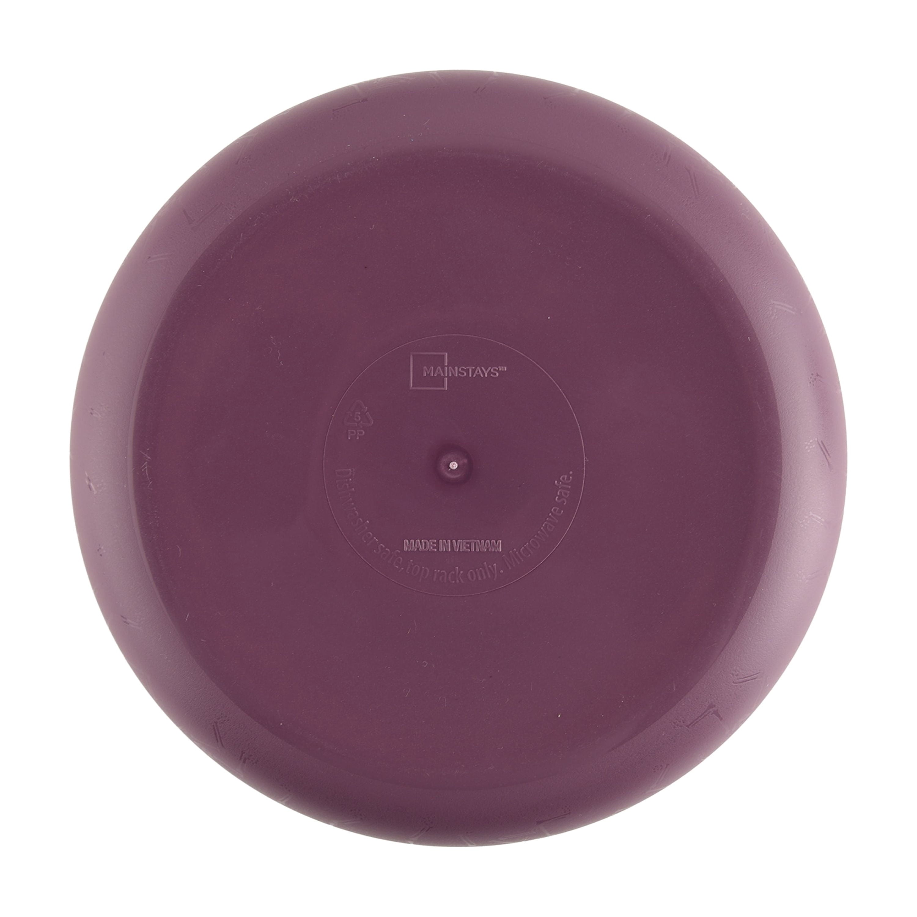 Mainstays 42 oz Round Plastic Dinner Bowl, Etched Bats, Black