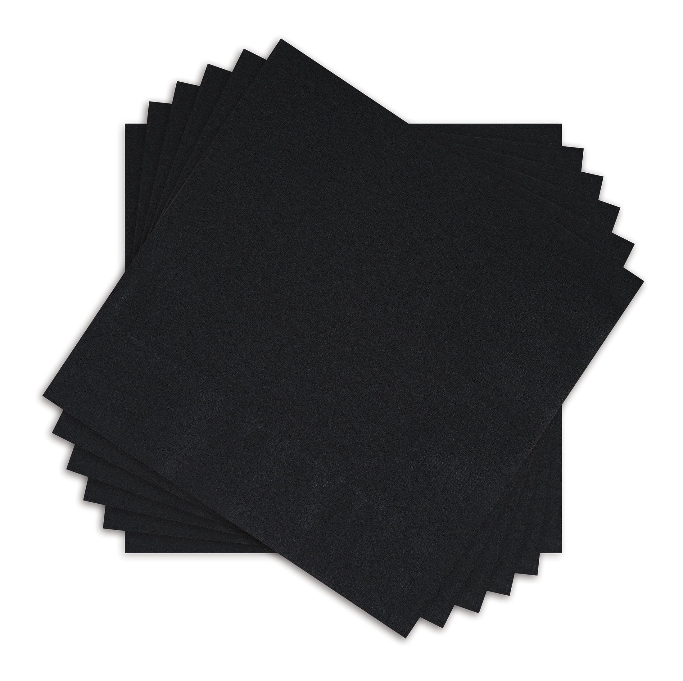 Way To Celebrate Disposable Paper Party Napkins, Black, 6.5 in x 6.5 in, 24 Count