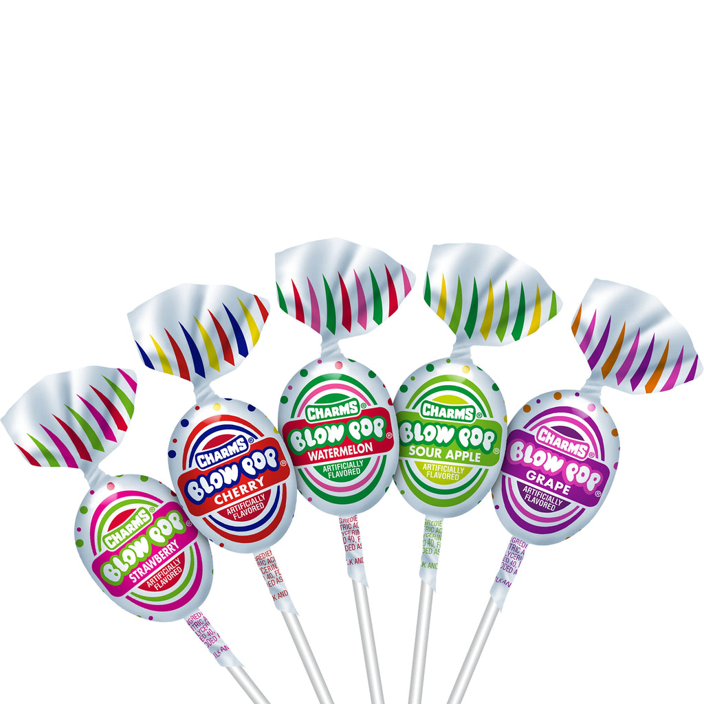 Charms Blow Pop, Halloween, Individually Wrapped, Bubble Filled Gum Lollipops, 13.75 oz. Milk and Soy May Be Present.