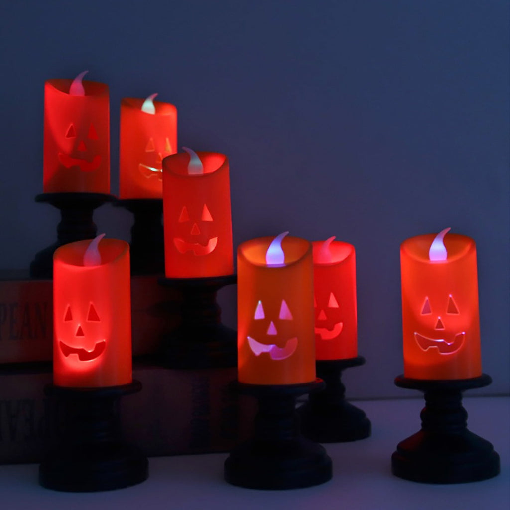 ZestqaQ Halloween LED Candle Light, Halloween Decoration, Pumpkin Lantern, Outdoor Lantern for Patios, Trick or Treat Decoration, Spooky Home Decor