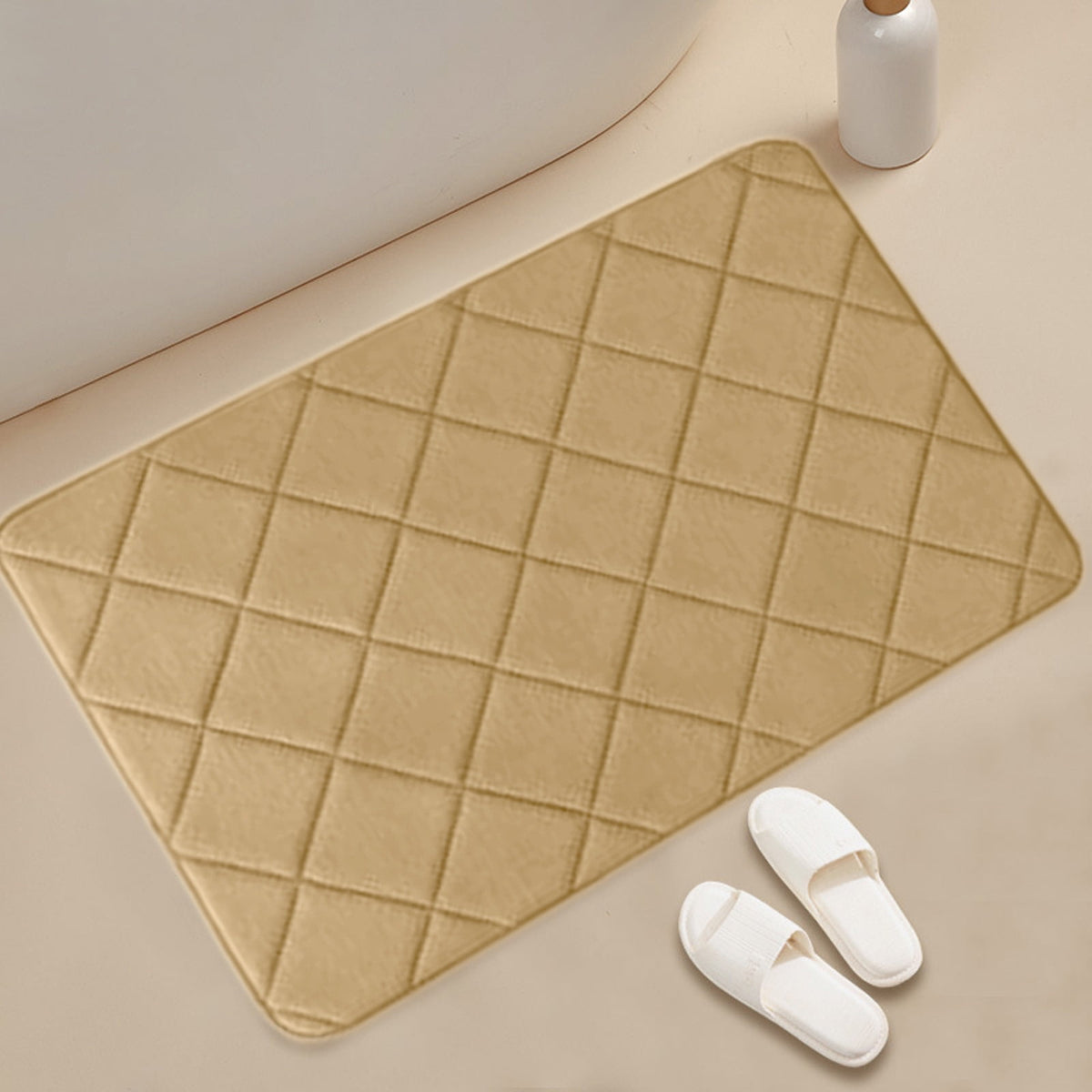 YZEGDCH Bathroom Rugs Yellow Extra Soft Rugs Absorbent Quick Dry Machine Washable