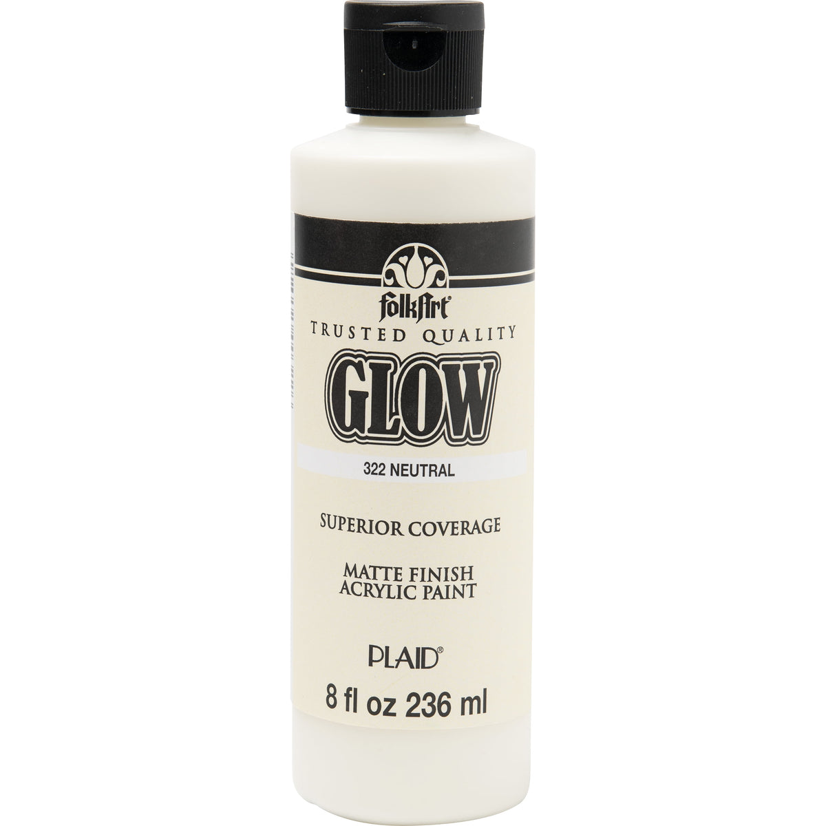 FolkArt Glow-in-the-Dark Acrylic Craft Paint, Matte Finish, Neutral, 2 fl oz