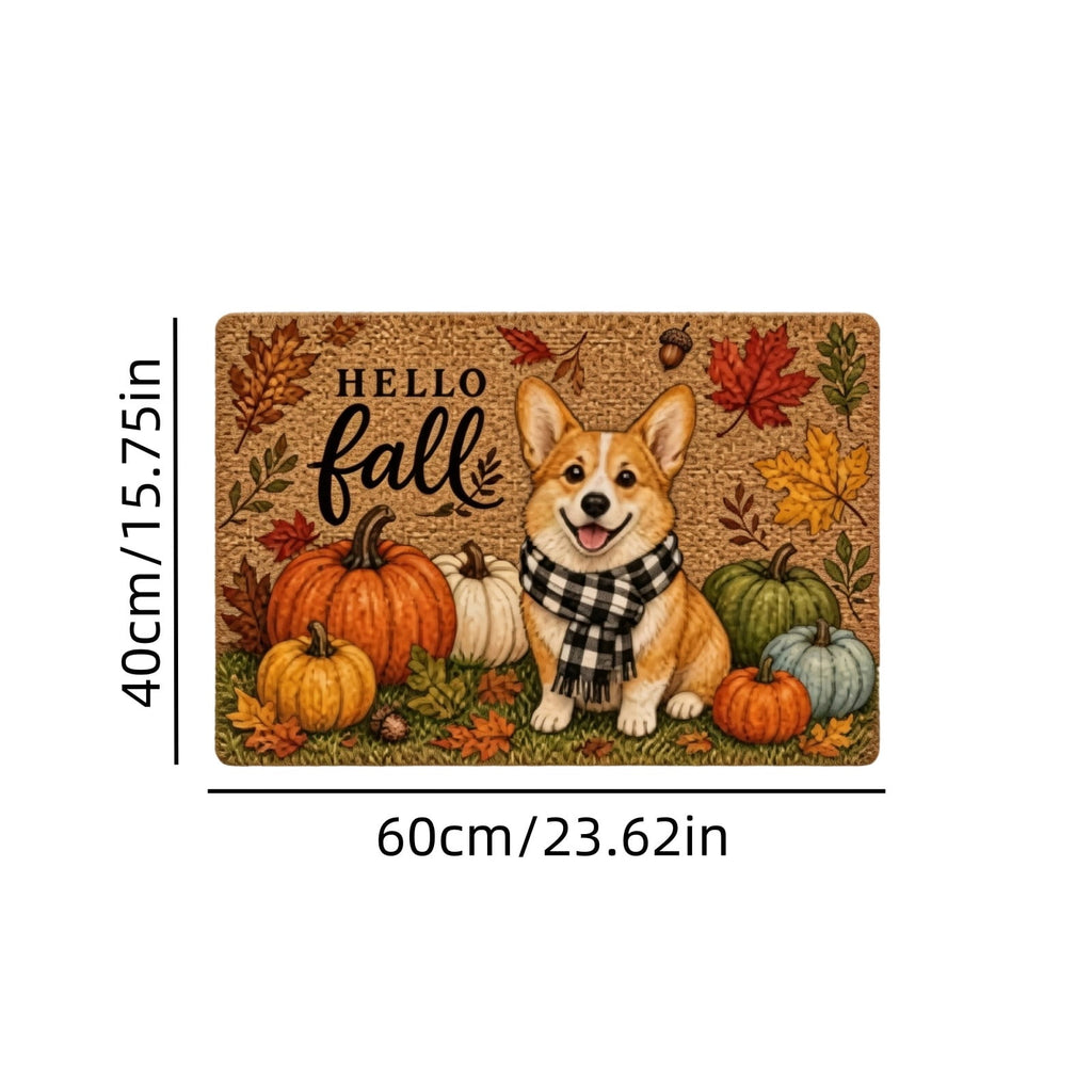 Autumn Door Mat for Entryway, 16x24 Inch, Fall-Themed Floor Doormat for Home Decor, Non-Slip Rug Mat for Living Room, Kitchen, Bedroom, Gifts for Fall Lovers (E)