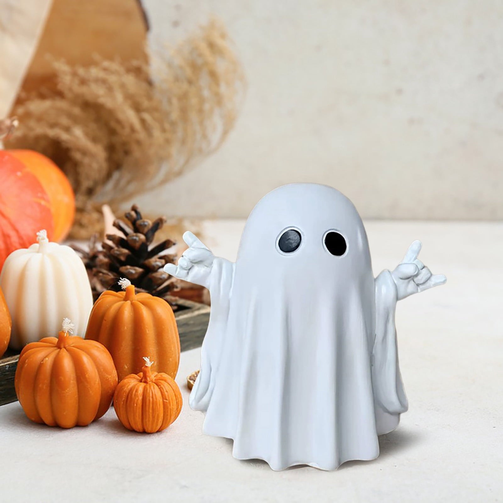 Qocolcyl 2 Pack Halloween Skeleton Lights Decorations, Halloween Candles Lamp Decoration Ornament Indoor Outdoor, Halloween Scary Decor for Home Room Table Outside Yard Lawn Garden Party Supplies