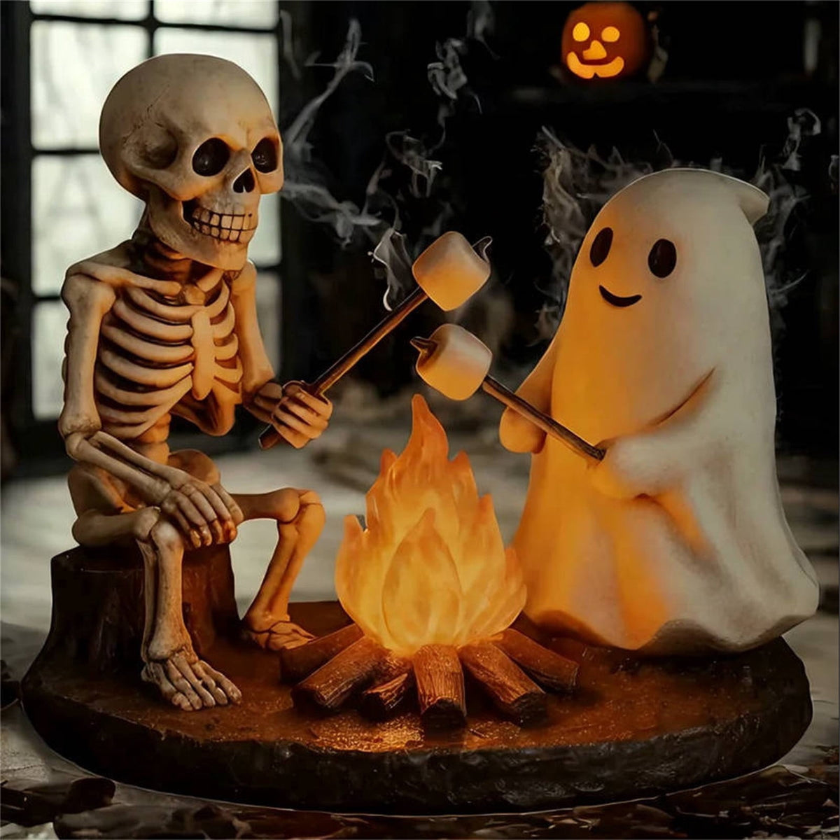 Clearance Halloween Decor-Halloween Decorations Indoor-Light up Ghost in Glass Like-Cute Ghost with Light for Home Kitchen Mantel Tabletop Party Decor and Holiday Decorations Best Halloween Gifts