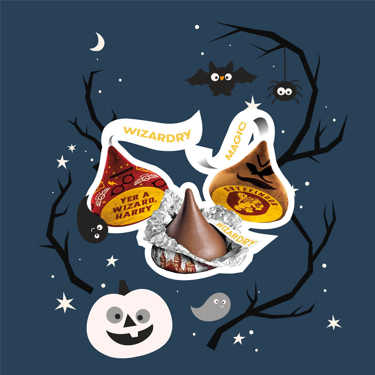 Hershey's Kisses Milk Chocolate Harry Potter™ Halloween Candy, Bag 9.5 oz