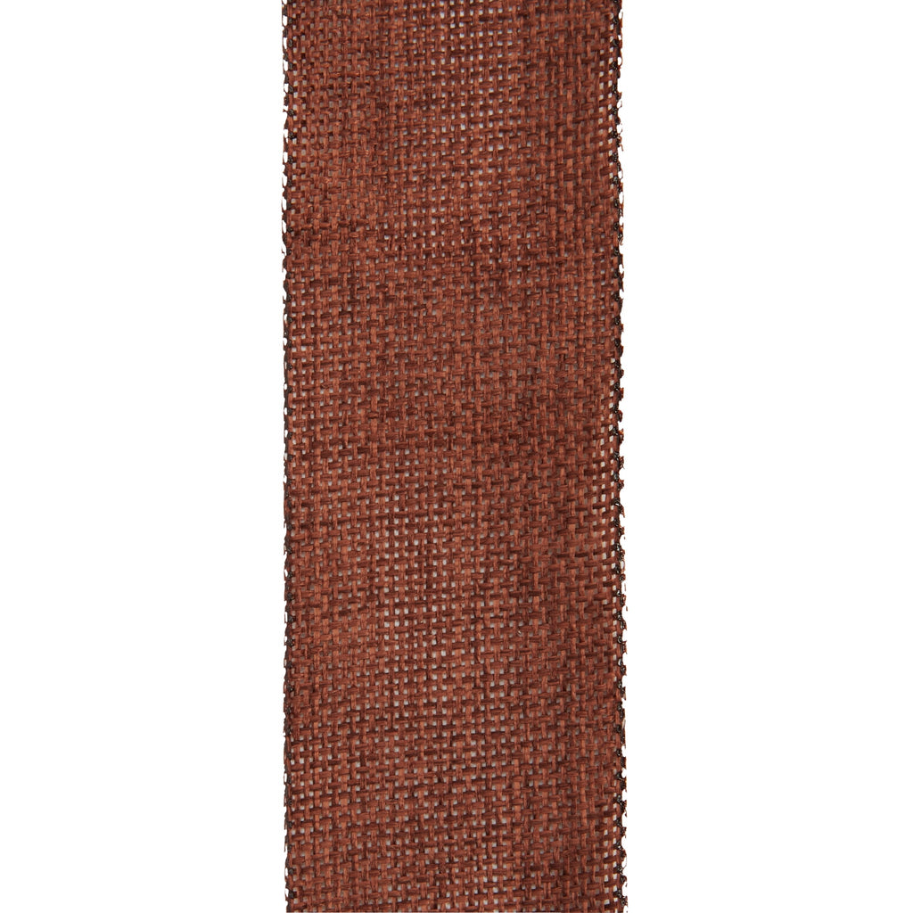 Offray Ribbon, Torrid Orange 1 1/2 inch Woven Burlap Woven Ribbon, 9 feet