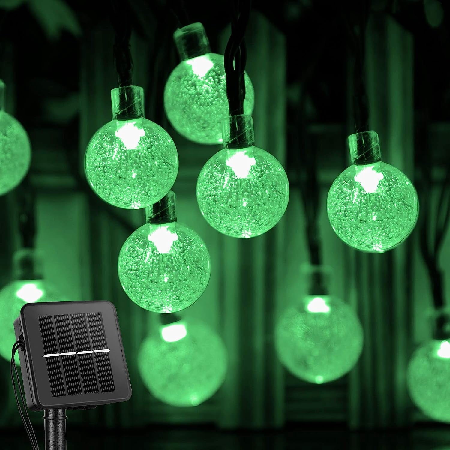 LINLIN Solar Crystal Ball String Lights,Waterproof LED Bubble Globe Solar Fairy Lights 8 Mode Ball String Lights for Bistro Garden Yard Home Party Wedding Christmas Decoration