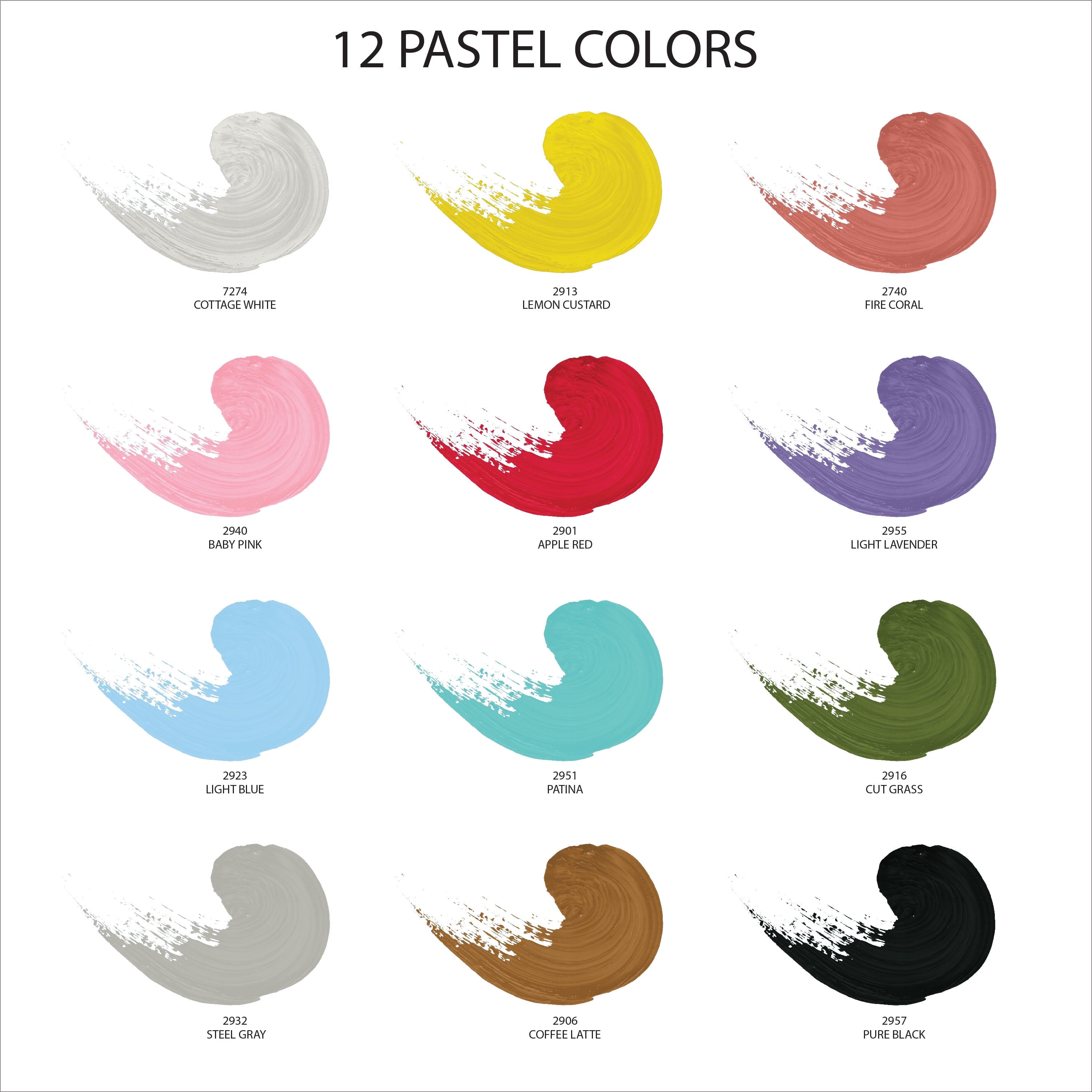 FolkArt Multi-Surface Satin Acrylic Craft Paint Set, 12 Colors, 2 fl oz