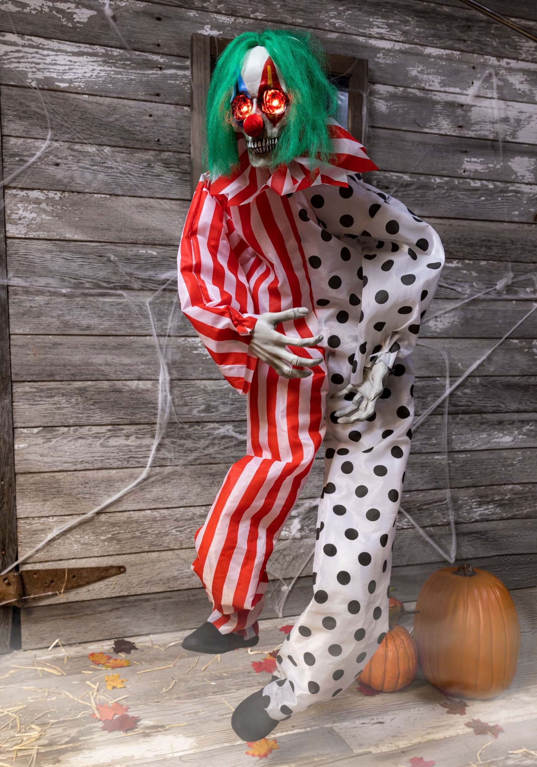 Animated Talking Evil Clown Hanging Decoration