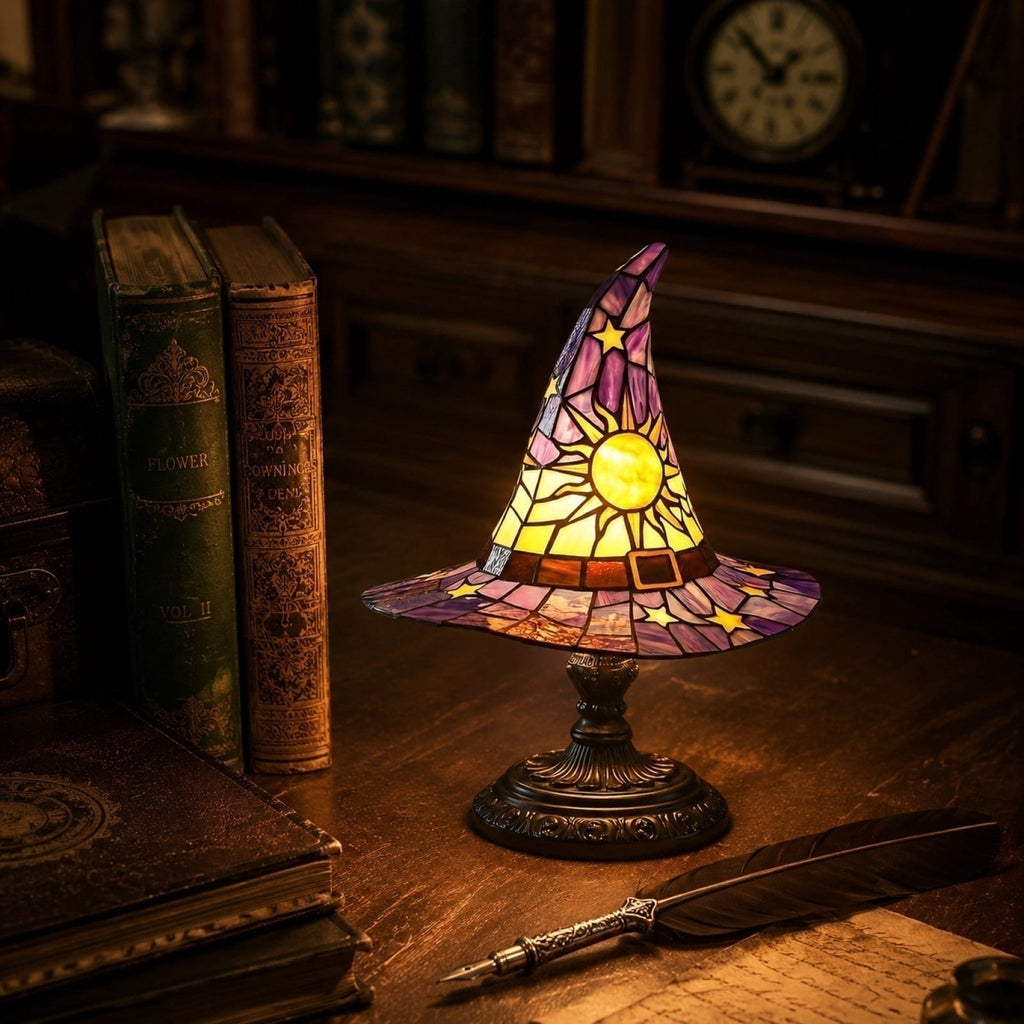 Stijggn Witch Hat Lights Halloween Glowing Lights, Waterproof Hanging Witch Hat Decorations, Warm Light Festival Ornaments for Indoor Outdoor Yard Garden Party Halloween Decor