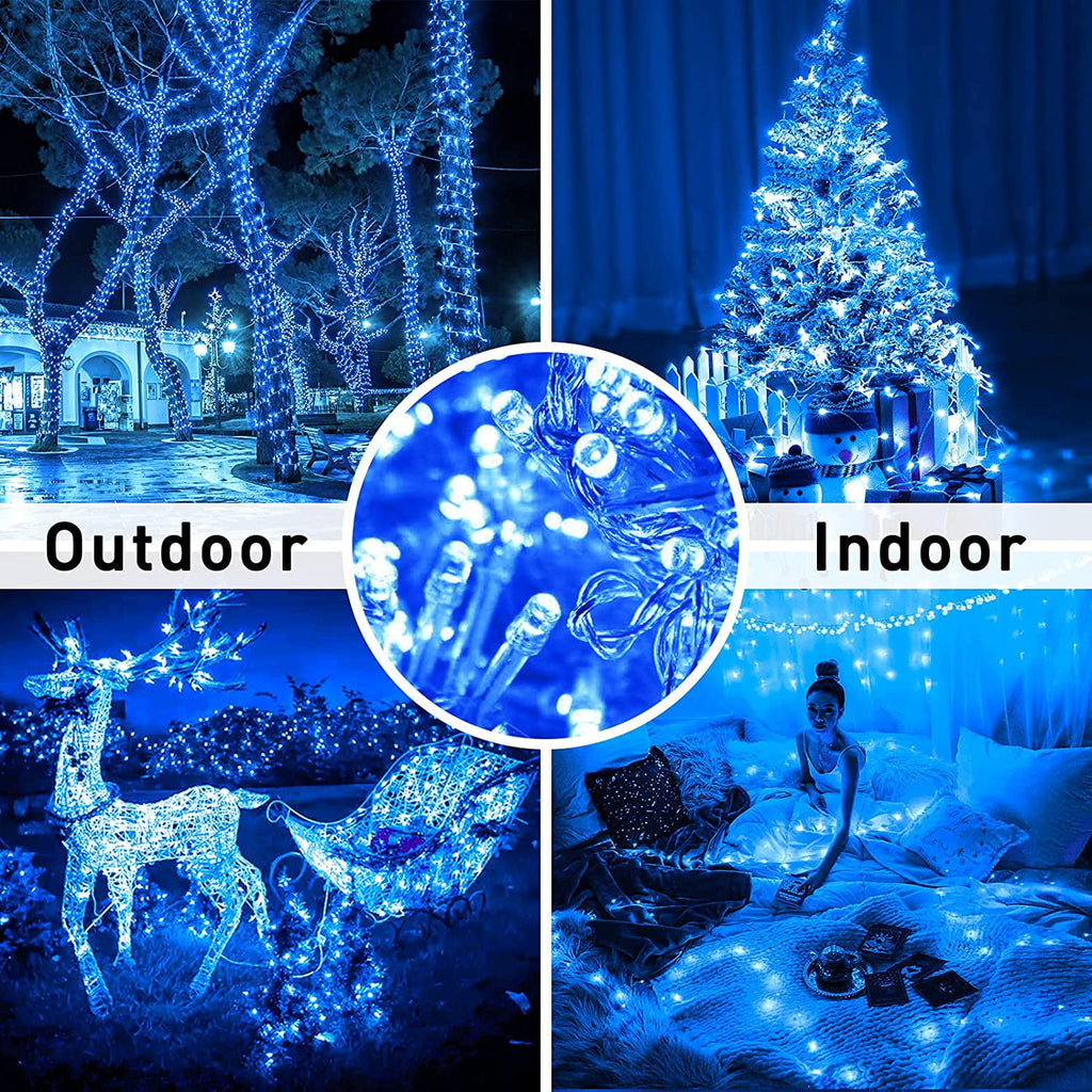 JMEXSUSS 200 LED Christmas Lights Indoor Outdoor, Connectable Warm White Christmas Tree Lights Clear Wire, 66 Ft Twinkle Fairy String Lights Plug in for Bedroom Wedding Christmas Tree Decorations