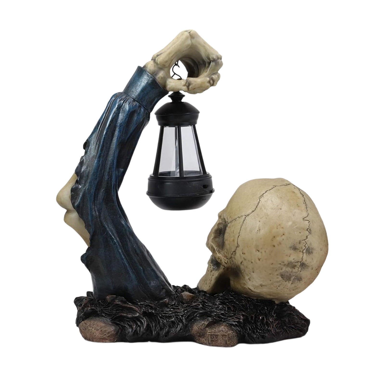 Zatoumnr Ground Breaking Skeleton with Lantern Halloween Skeleton Decor Groundbreaker Skull Lights for Outdoor Decor, Funny Skull Garden Decorations