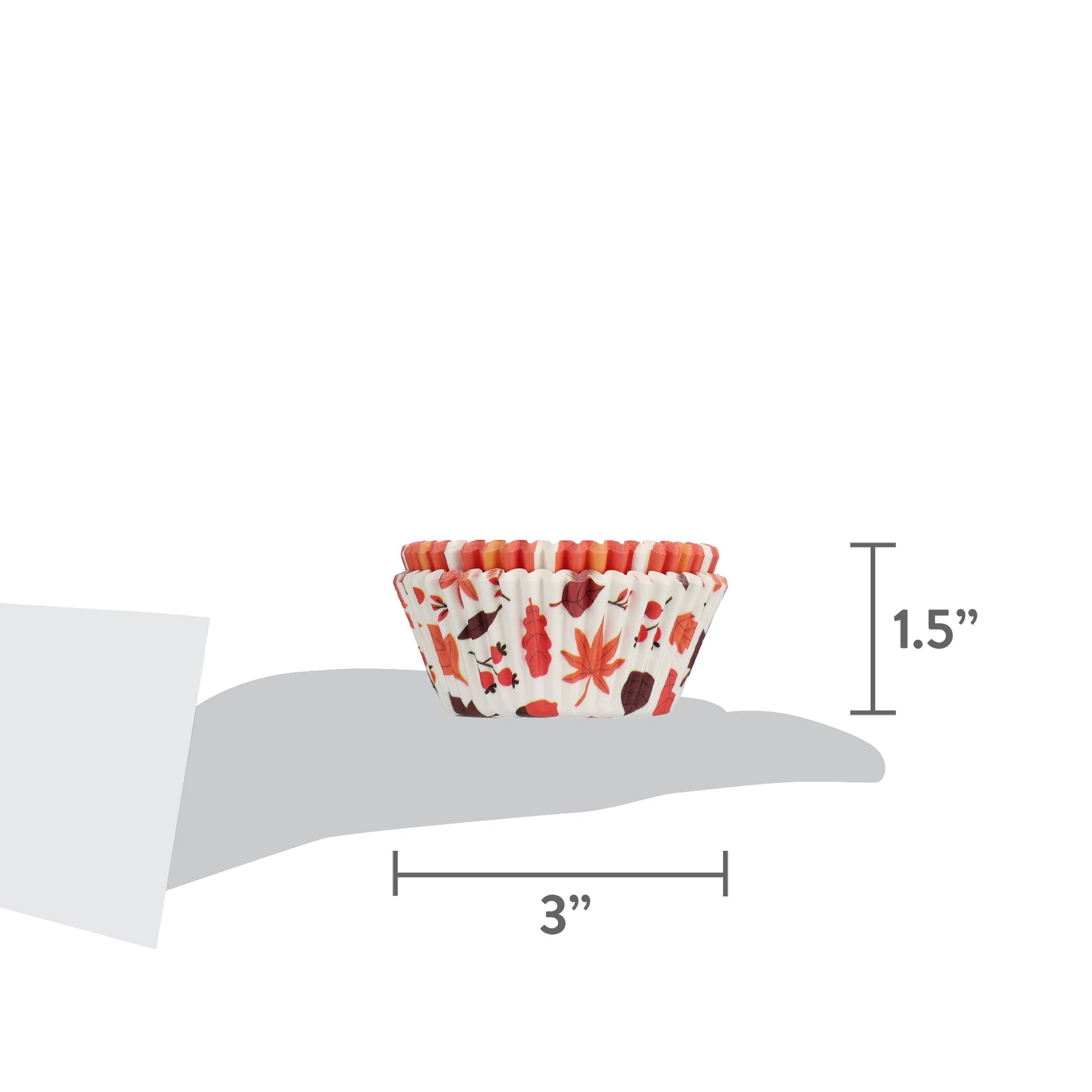 Great Value Fall Leaves and Colors Cupcake Liners, 48 Count