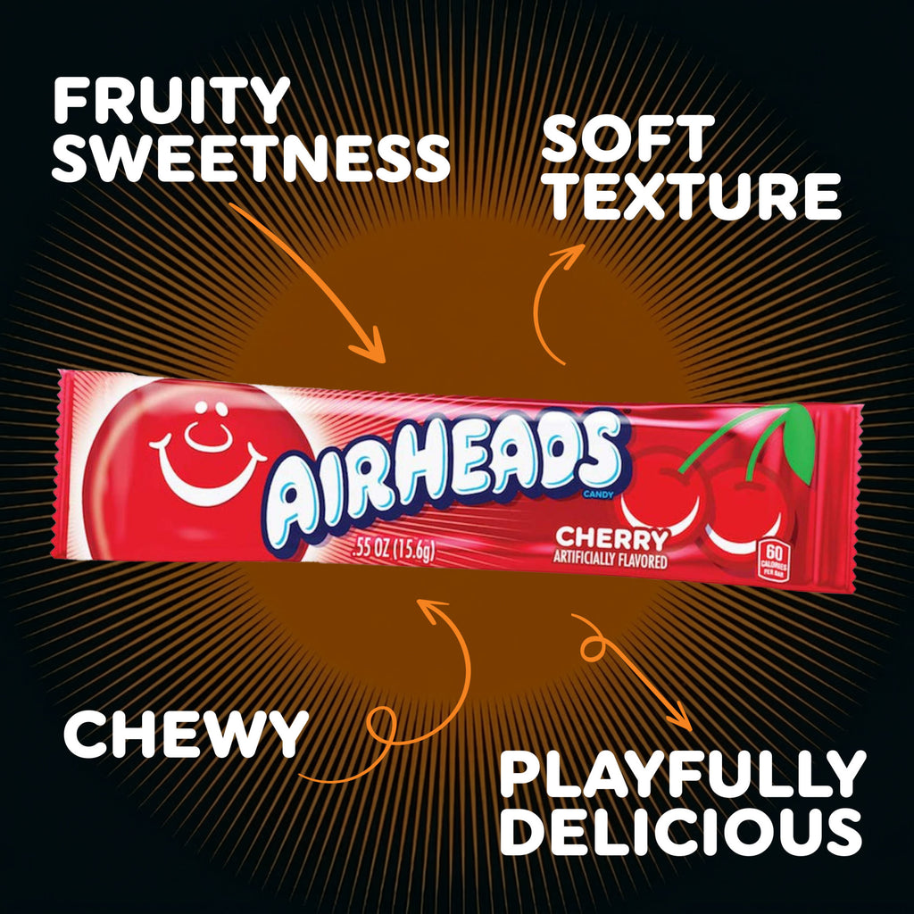 Airheads Halloween Chewy Candy Bars, Assorted, Nut Free, Regular Size, 33oz, 60 Count