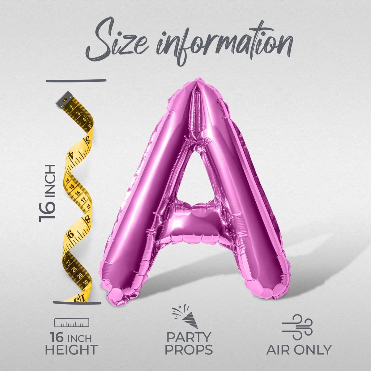 Letter Balloons - STOP IN FOR A SPELL 16" Inch Alphabet Letters Foil Mylar Balloon Halloween Party Banner (Red)