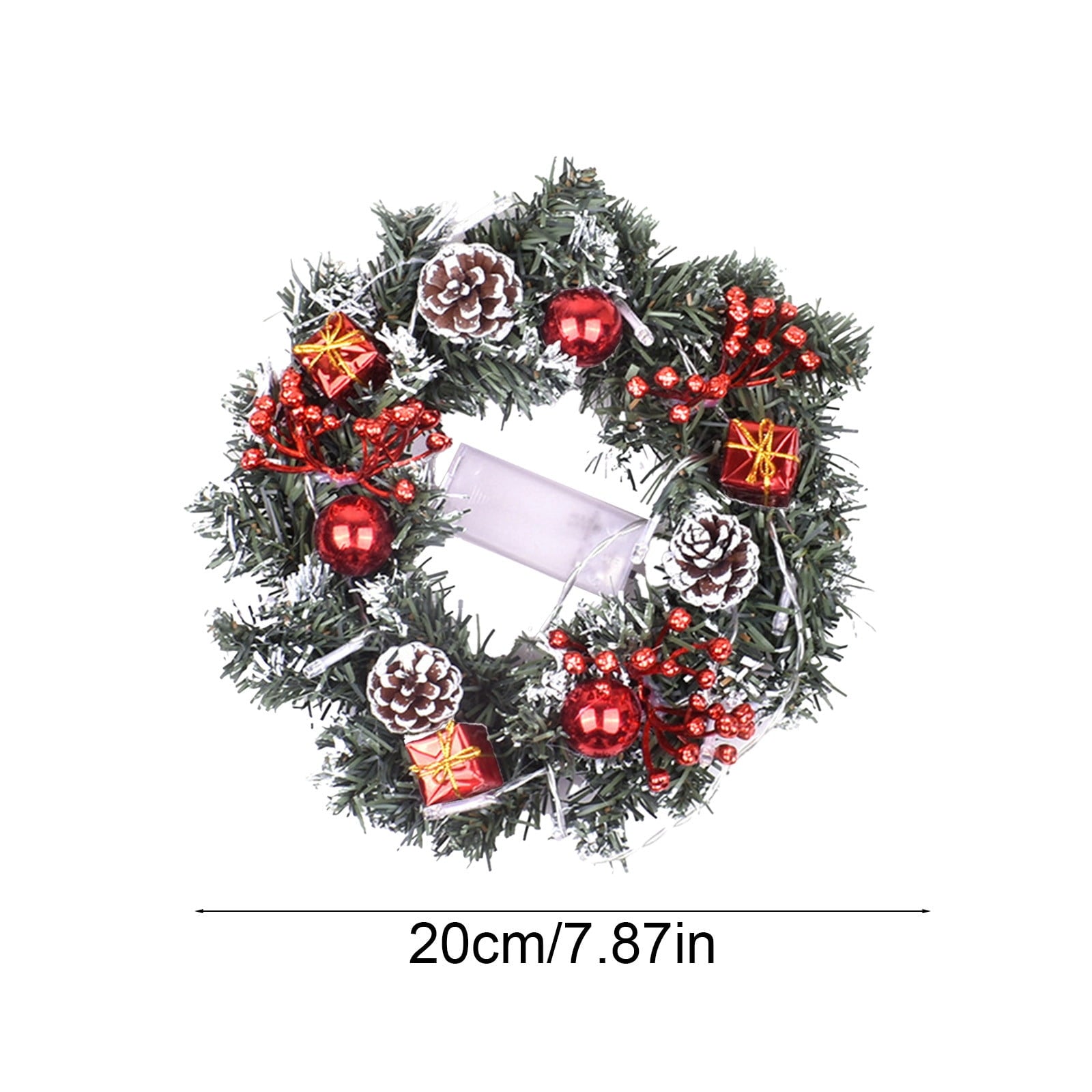 Btomtd Diameter 8" Pumpkin Skull Wreath Halloween Decor Acrylic Round Disk Hanging Ornament with Garland for Front Door Window, B