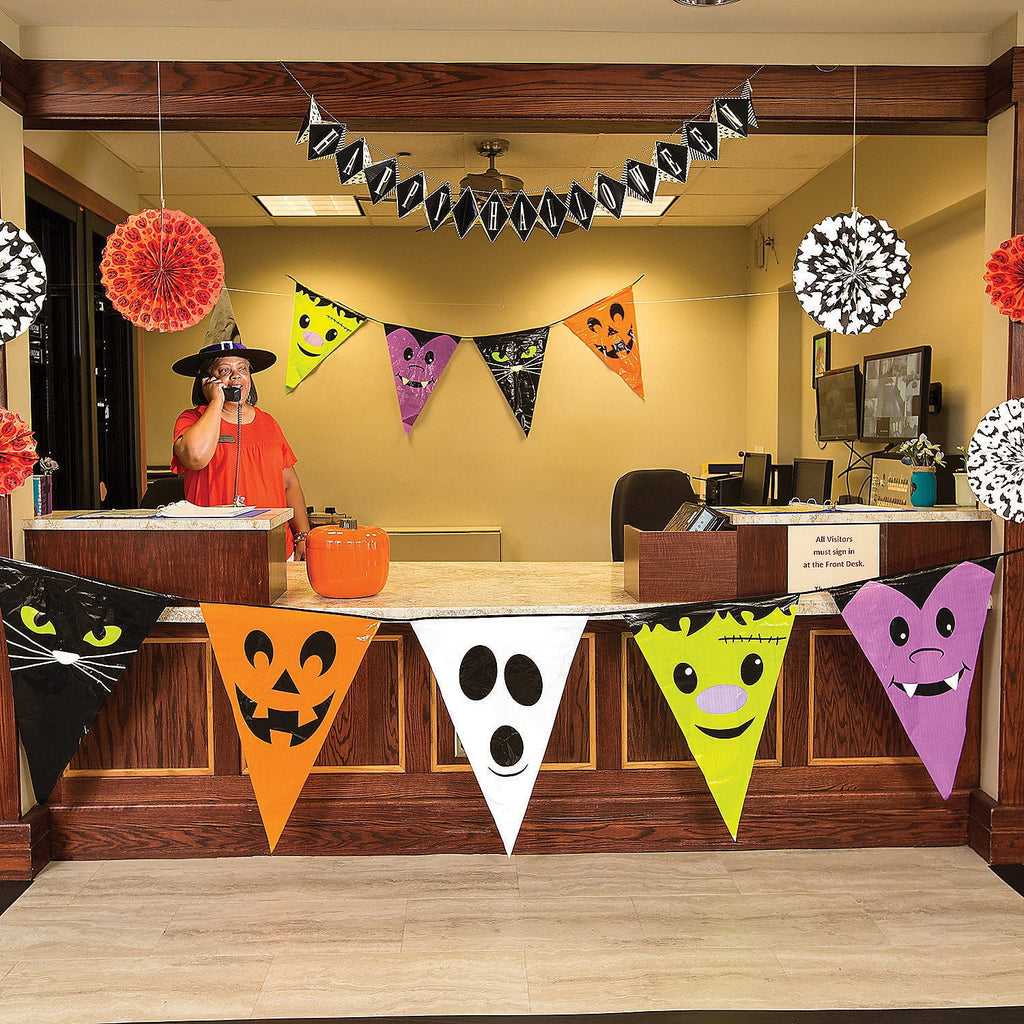 Large Halloween Character Pennant Banner - Party Decor - 1 Piece
