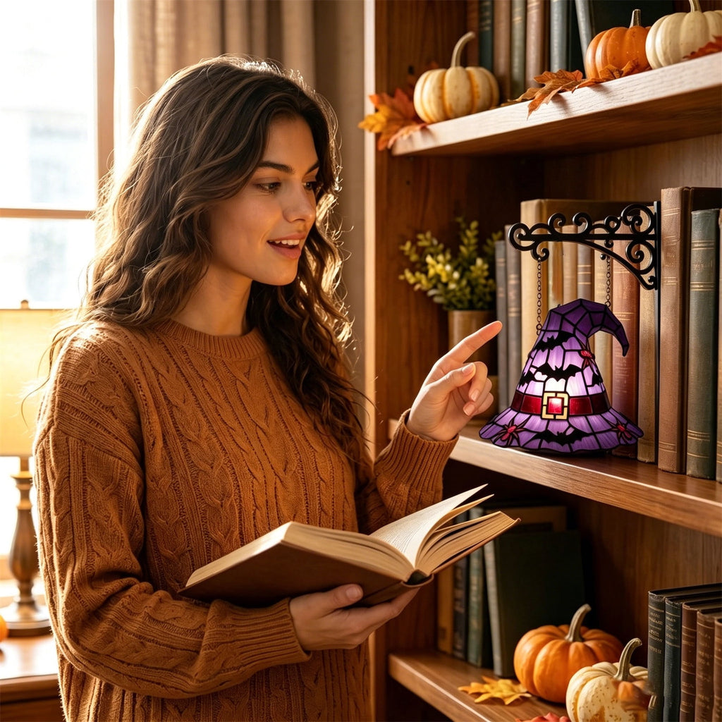 Nkmbld Halloween Bookshelf Lamp, Vintage Library Lantern Decorative Bookshelf Lighting, Hanging Ghost Lantern Book Shelf Light, Halloween Decorations Indoor