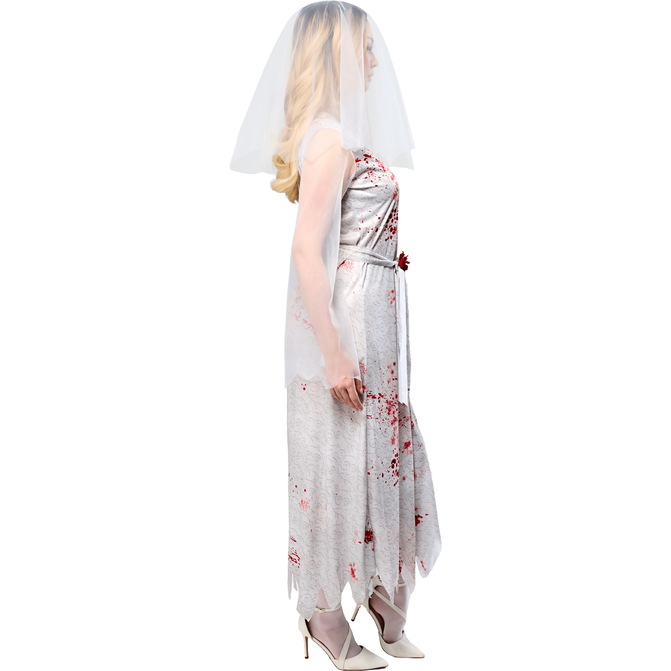 Ghost Bride Halloween Costume for Adults, Women's Size L (12/14), by Way to Celebrate
