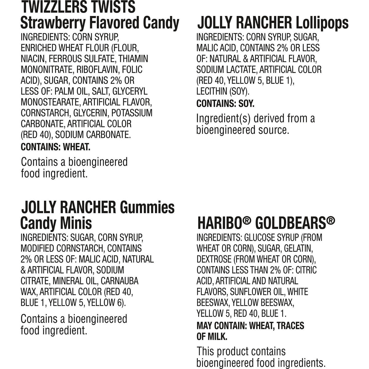 Haribo, Jolly Rancher and Twizzlers Assorted Fruit Flavored, Halloween Candy Variety Bag, 17.44 oz (58 Pieces)