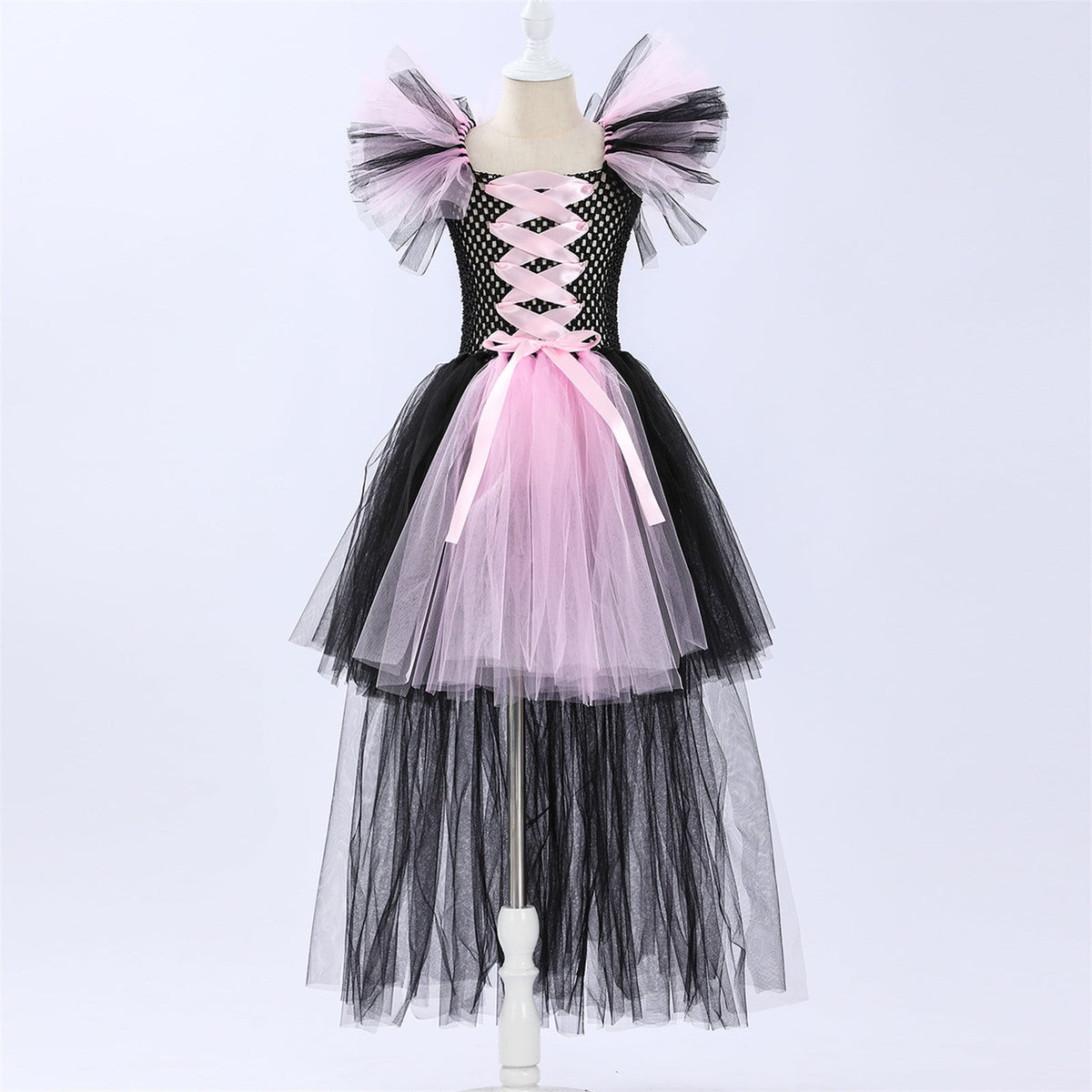 HNMKIU Halloween for Girls Toddler Kids Baby Girls Magnificent Witch Halloween Black Gown Fancy Dress Up Cosplay Party Tutu Dress Dresses E - 18-24 Months