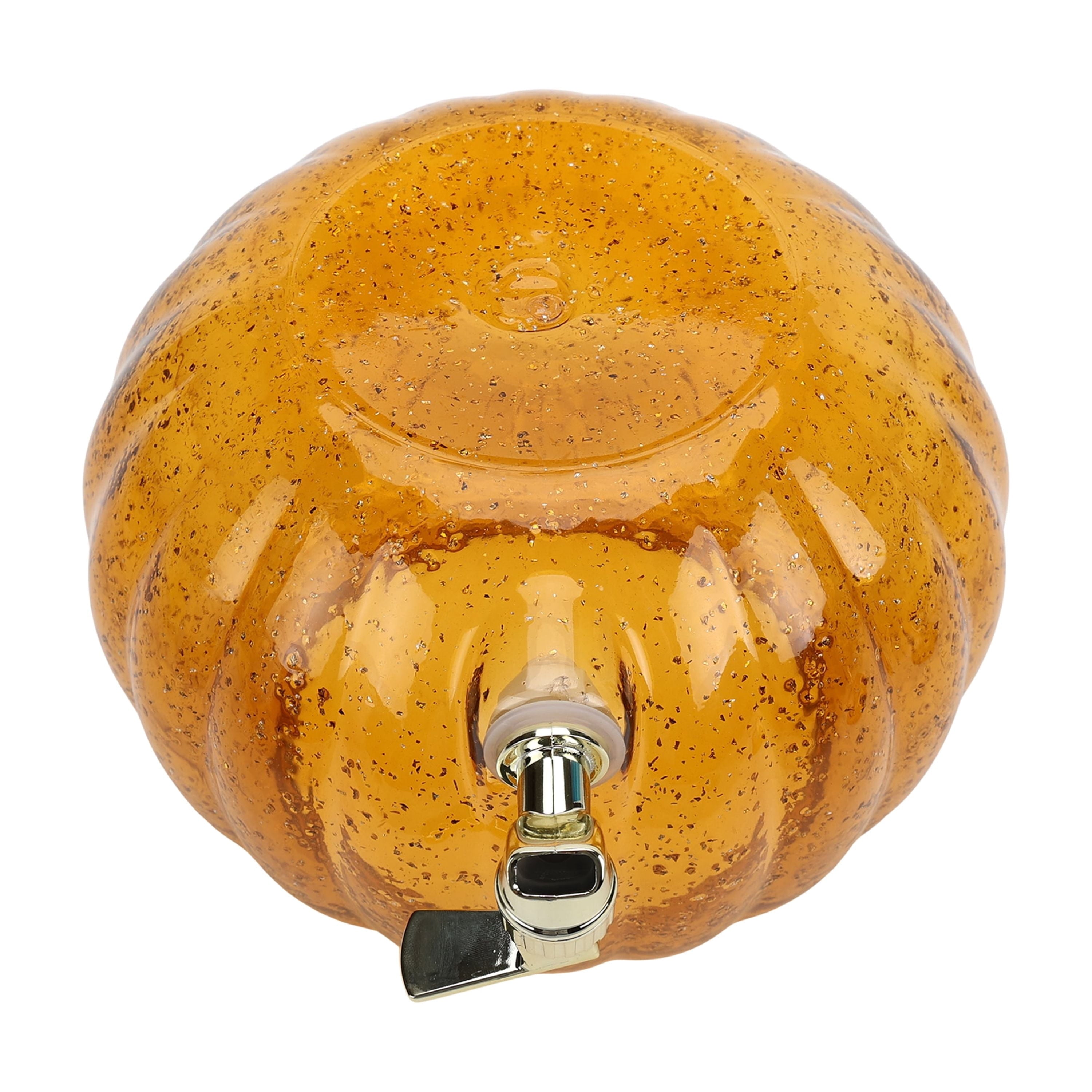 Way to Celebrate Halloween Orange Acrylic Pumpkin Beverage Dispenser, 1.5 gal