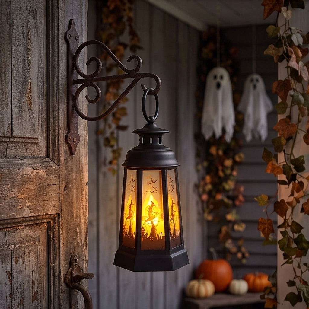 Djiypn Mini Lanterns 2Pack LED Small Lanterns Decorative Indoor Outdoor Hanging Lantern Decorative Candle Light Farmhouse Decor for Weddings Western Camping Party Halloween Christmas Decorations